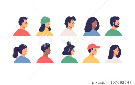 Different people avatars users in profile Different people avatars users in profile 107092547