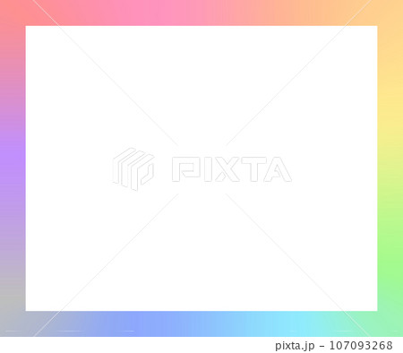 10色の明るいグラデーションのフレーム - 推し色や多様性のカラフルなイメージ素材 - 16:9 107093268