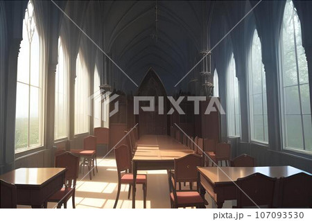 AI生成　魔法学校学習室 107093530