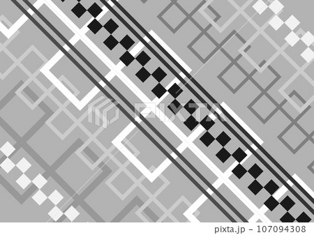 Abstract geometric black line square pattern minimal background 107094308