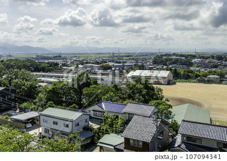 三国湊の町並み　福井県立三国高等学校　福井県坂井市 107094341