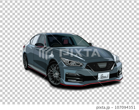 sports car on white background 107094351