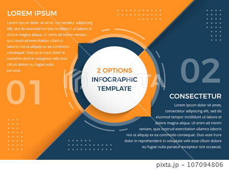 Infographic Template with 2 Optionsのイラスト素材 [107094806] - PIXTA