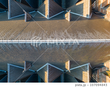 Aerial Abstraction: Church Roof Patterns from Above 107094843