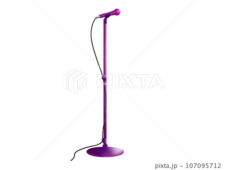 リアルなタッチのスタンドマイクイラスト 107095712