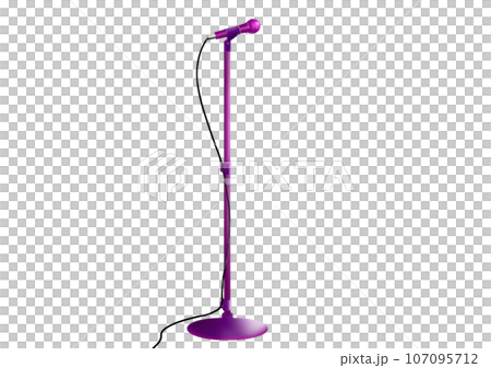 リアルなタッチのスタンドマイクイラスト 107095712