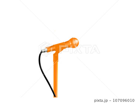 リアルタッチのスタンドマイクイラスト 107096010