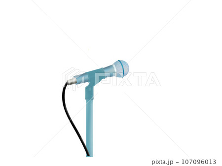 リアルタッチのスタンドマイクイラスト 107096013