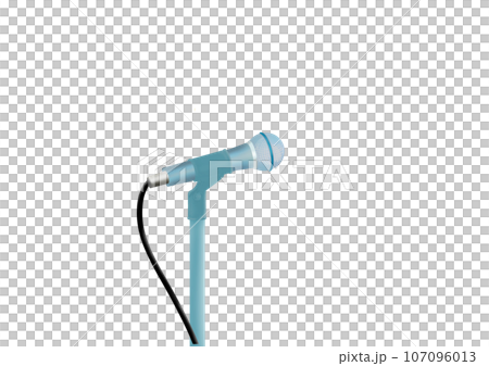 リアルタッチのスタンドマイクイラスト 107096013