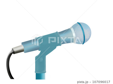 リアルタッチのスタンドマイクイラスト 107096017