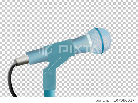 リアルタッチのスタンドマイクイラスト 107096017