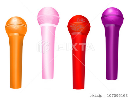 リアルタッチのカラフルハンドマイク 107096168