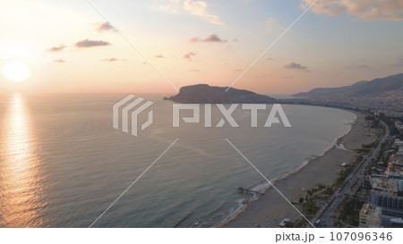 Aerial scenic view at Alanya city Aerial scenic view at Alanya city 107096346