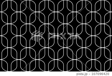The geometric pattern with lines. Seamless vector background. White and black texture. Graphic modern pattern. Simple lattice graphic design 107096420