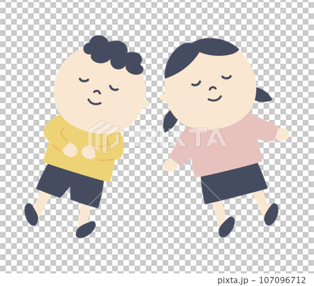 Illustration of sleeping children 107096712