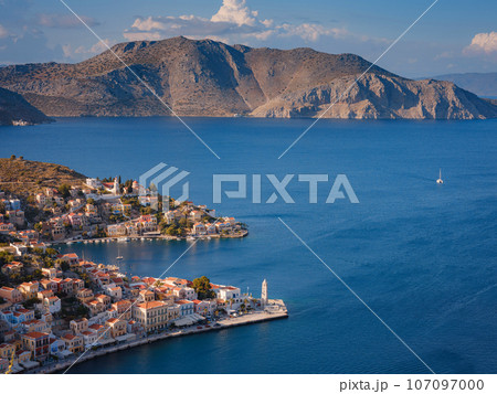 Symi Island, Greece islands holidays from Rhodos in Aegean Sea. 107097000