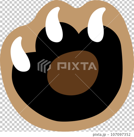 Halloween Vector illustration of fashionable and cute icing cookie with cat's hand Right 107097352