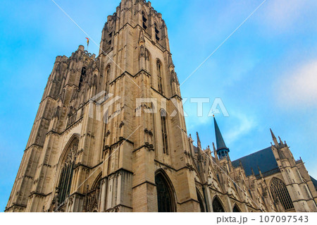 St. Michael and St. Gudula Cathedral in Brussels,  Belgium 107097543
