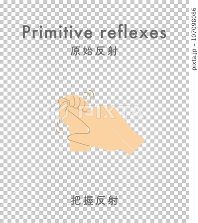 Illustration material: Primitive reflex grasp reflex Illustration material: Primitive reflex grasp reflex 107098086