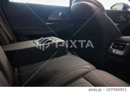 back black leather seat of the car 107098951