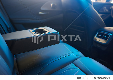back black leather seat of the car 107098954