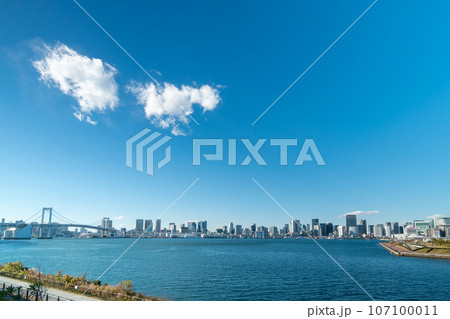東京風景 有明から望むレンボーブリッジ方面 東京風景 有明から望むレンボーブリッジ方面 107100011