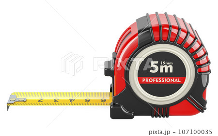 Tape Measure with Retraction Control and Self-Lock, 3D rendering 107100035