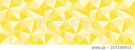 Yellow geometric seamless background or border with triangles, vector 107100911