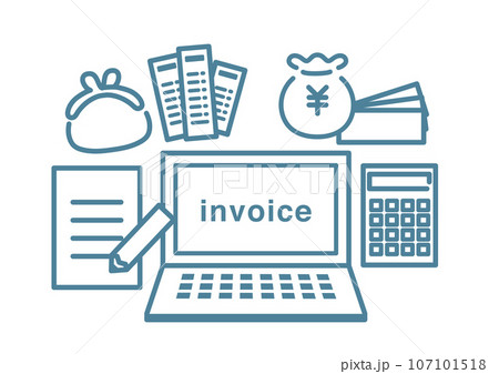 インボイス制度　イメージイラスト 107101518