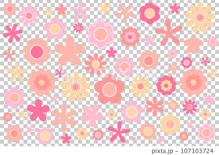 retro flower background 107103724