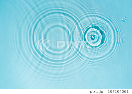 Transparent blue clear water surface texture with ripples 107104061