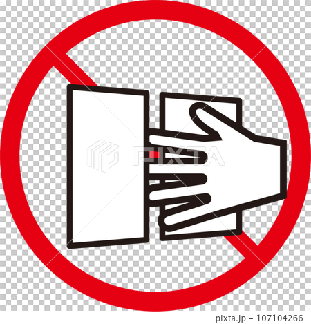 No finger pointing icon 107104266