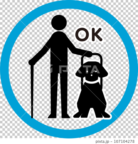 盲導犬OKのアイコン 盲導犬OKのアイコン 107104278
