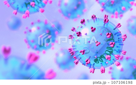 3DCG「コロナウイルス/corona virus」 3DCG「コロナウイルス/corona virus」 107106198