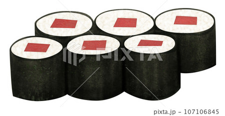 和食　寿司　巻き寿司　細巻き　海苔巻き　鉄火　鉄火巻き 107106845