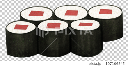 Japanese food, sushi, sushi rolls, thin rolls, seaweed rolls, tekka, tekka rolls Japanese food, sushi, sushi rolls, thin rolls, seaweed rolls, tekka, tekka rolls 107106845