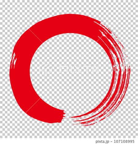 筆文字 ○(まる 赤) .n 筆文字 ○(まる 赤) .n 107108995