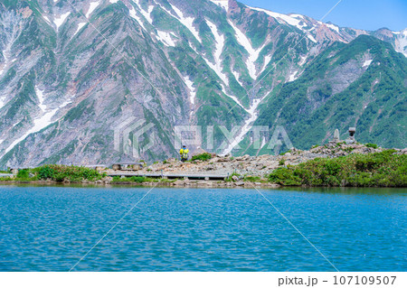 【山岳素材】夏の唐松岳・八方池【長野県】 【山岳素材】夏の唐松岳・八方池【長野県】 107109507