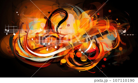 illustration of note key of music abstracts background 107110190