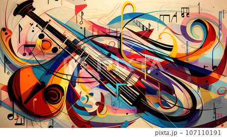 illustration of note key of music abstracts background illustration of note key of music abstracts background 107110191