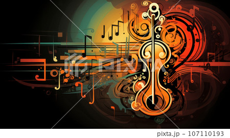 illustration of note key of music abstracts background illustration of note key of music abstracts background 107110193
