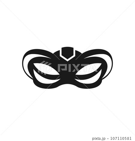 Venetian icon symbol carnival mask isolated Venetian icon symbol carnival mask isolated 107110581
