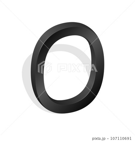 Number isometric figure mathematical symbol on a white background 107110691