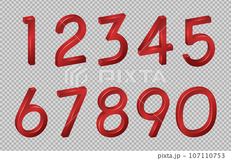 Number Collection isometric mathematical figures Number Collection isometric mathematical figures 107110753