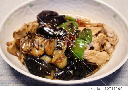 野菜と豚肉の焼きびたし 107111004