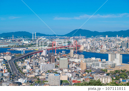 高塔山展望台から望む北九州の眺め 高塔山展望台から望む北九州の眺め 107111011