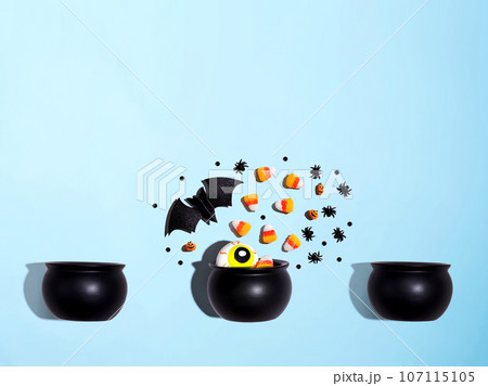Halloween decorations with witch cauldron Halloween decorations with witch cauldron 107115105