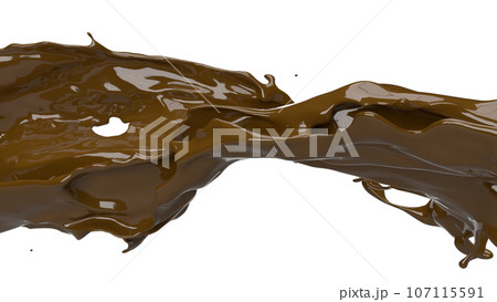 The chocolate splash png image for food concept 3d rendering The chocolate splash png image for food concept 3d rendering 107115591