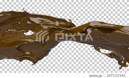 The chocolate splash png image for food concept 3d rendering The chocolate splash png image for food concept 3d rendering 107115591