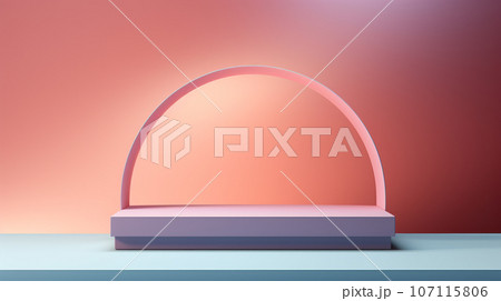 Abstract minimalist arch podium 107115806